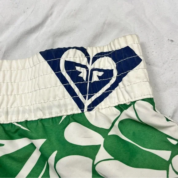 Y2K Vintage Roxy Green Floral Swim Shorts - Picture 7 of 8